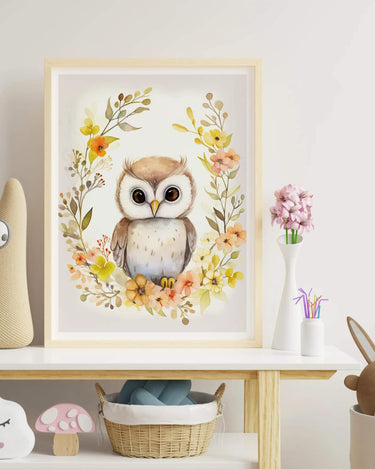 Owl in Bloom No. 3 - Peintio