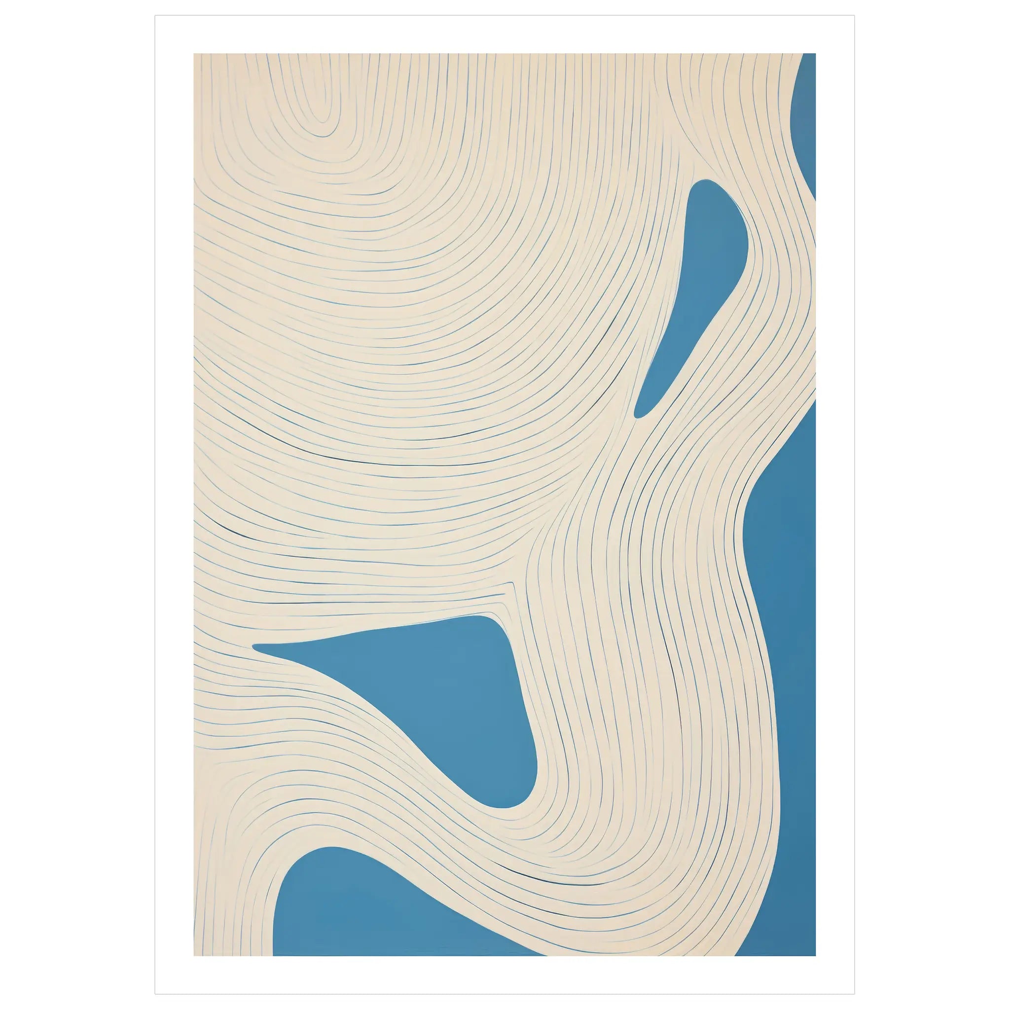 Lines of Blue Symphony - Peintio